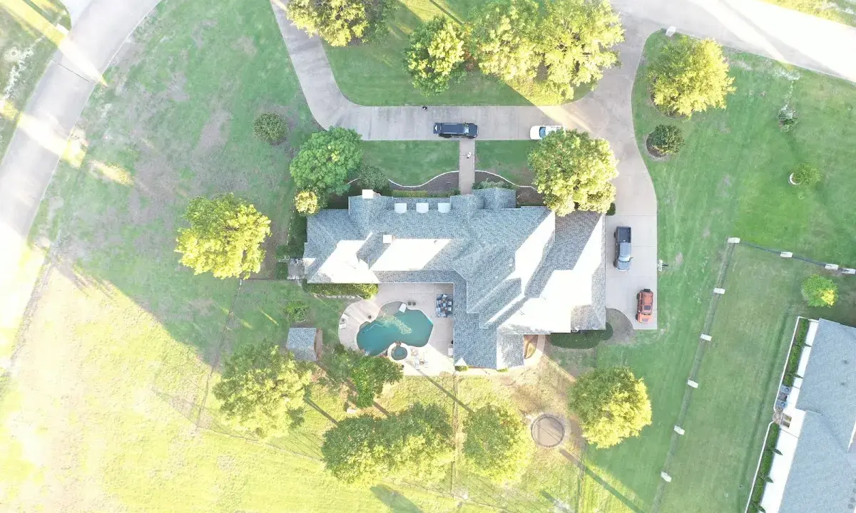 New shingle roof installation on a home in Harvest